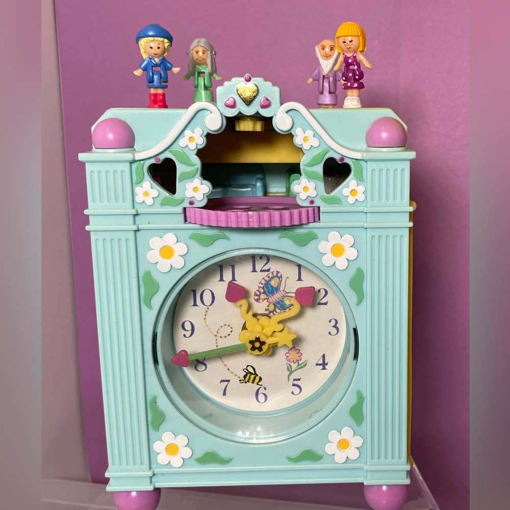 Vintage Polly Pocket Funtime Clock, discolored